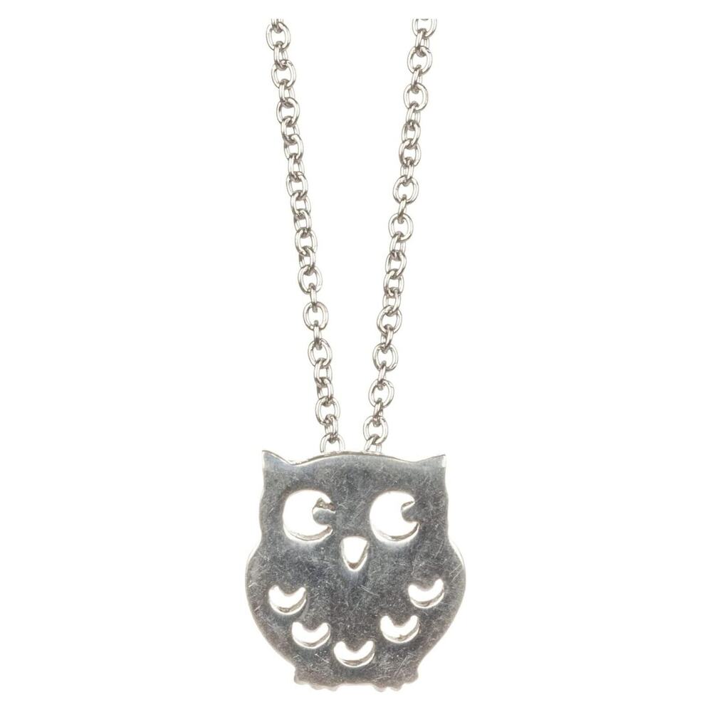 Shag Wear Womens Pewter Spirit Animal Silver Pendant Necklace - Owl NEW